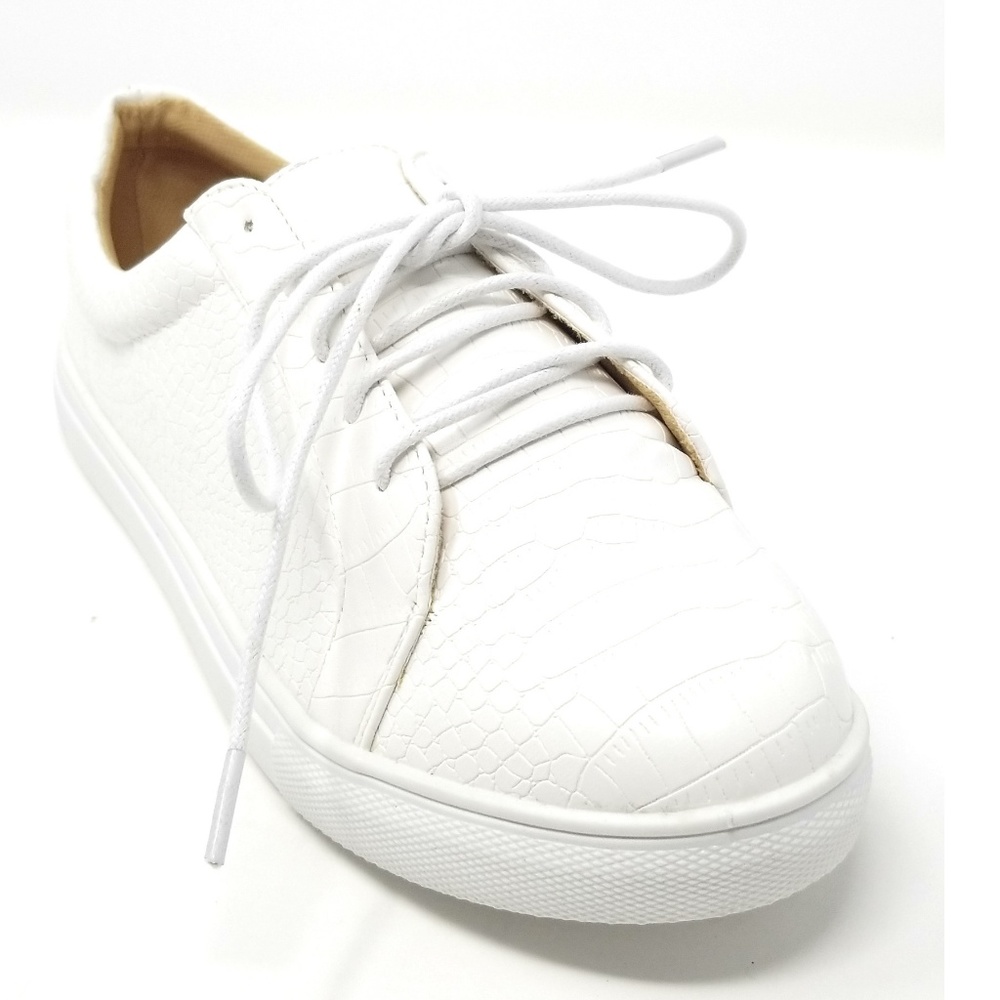 Women's Laced Walking Shoes, SN-2806, White - Picture 2 of 6